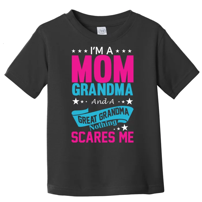 I'm A Mom Grandma And A Great Grandma Funny Toddler T-Shirt