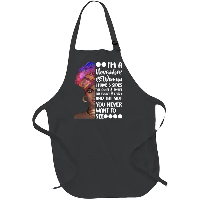 I'm A November Woman Cute Birthday Full-Length Apron With Pocket