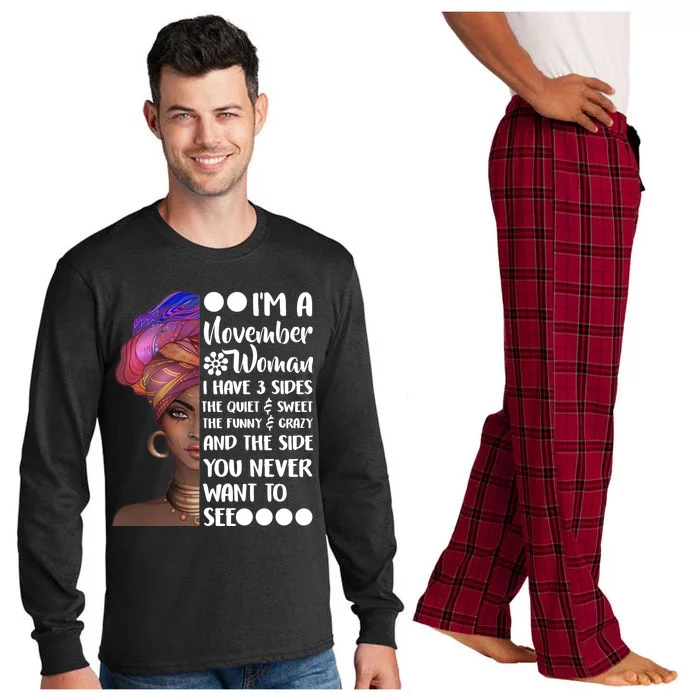 I'm A November Woman Cute Birthday Long Sleeve Pajama Set