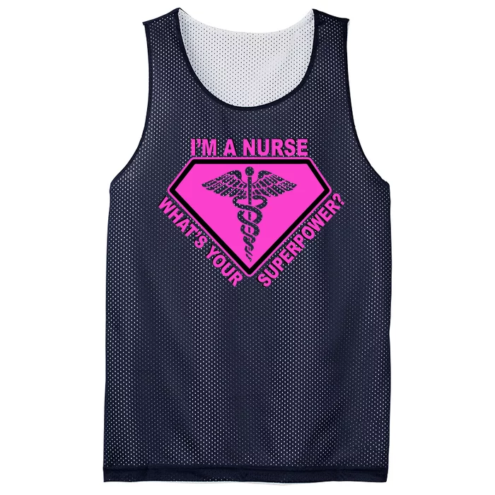 I'm A Nurse What's Your Superpower Mesh Reversible Basketball Jersey Tank