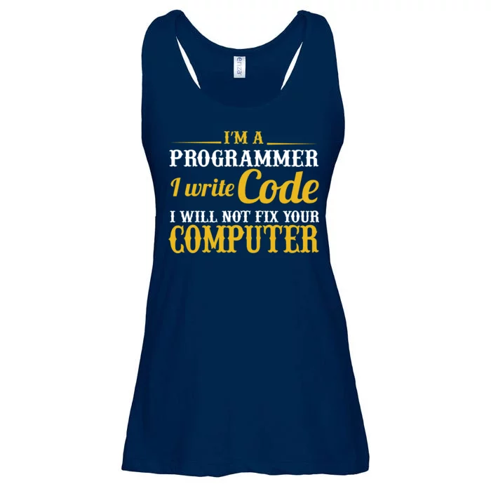 I'm A Programmer I Write Code Ladies Essential Flowy Tank