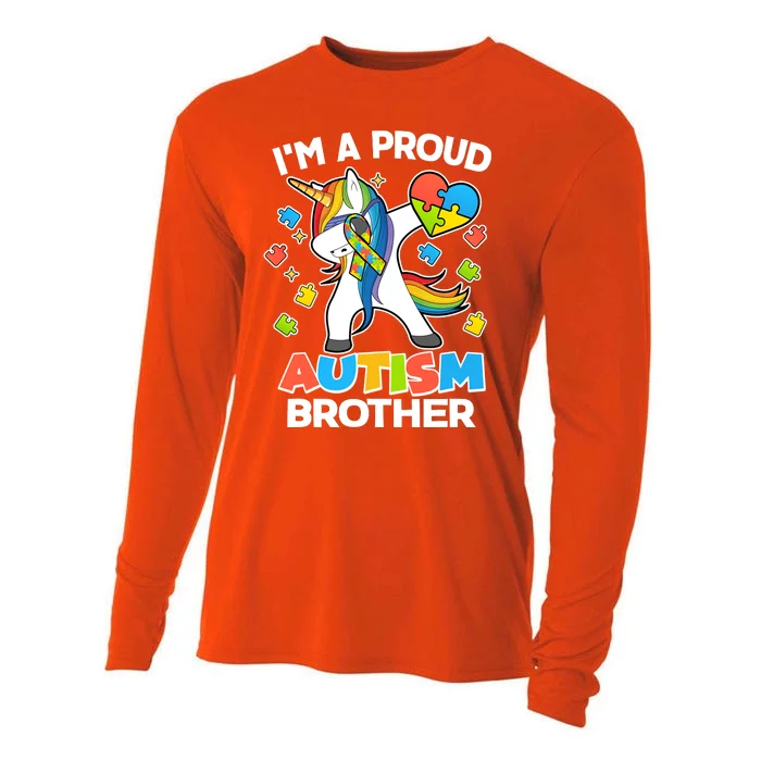 I'm A Proud Autism Brother Dabbing Unicorn Cooling Performance Long Sleeve Crew