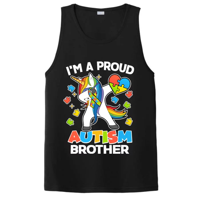 I'm A Proud Autism Brother Dabbing Unicorn Performance Tank