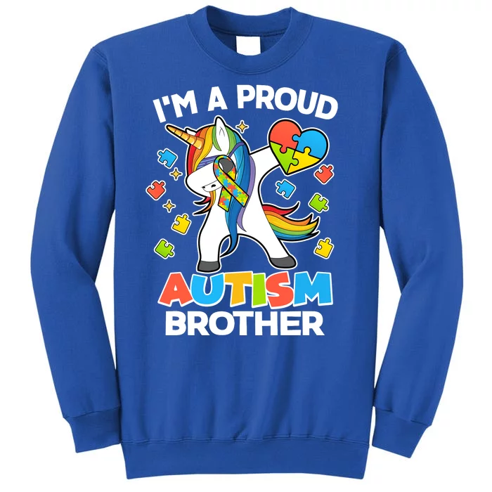 I'm A Proud Autism Brother Dabbing Unicorn Tall Sweatshirt