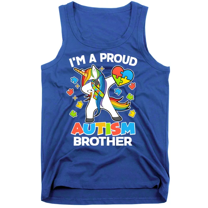 I'm A Proud Autism Brother Dabbing Unicorn Tank Top