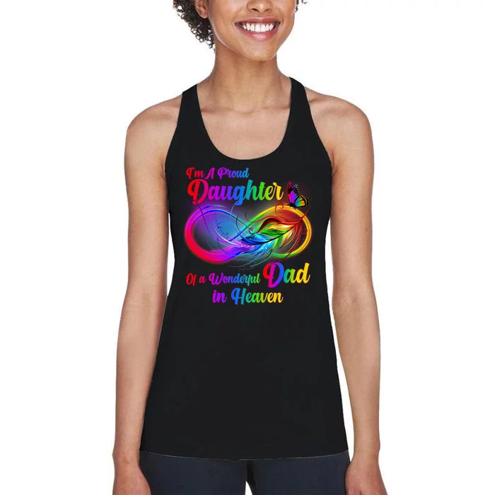 I'm A Proud Daughter Of A Wonder Dad In Heaven Women's Racerback Tank