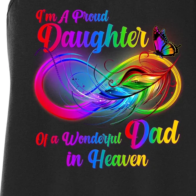 I'm A Proud Daughter Of A Wonder Dad In Heaven Women's Racerback Tank