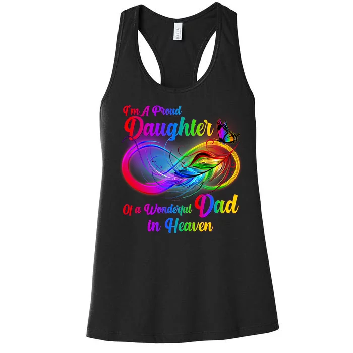 I'm A Proud Daughter Of A Wonder Dad In Heaven Women's Racerback Tank