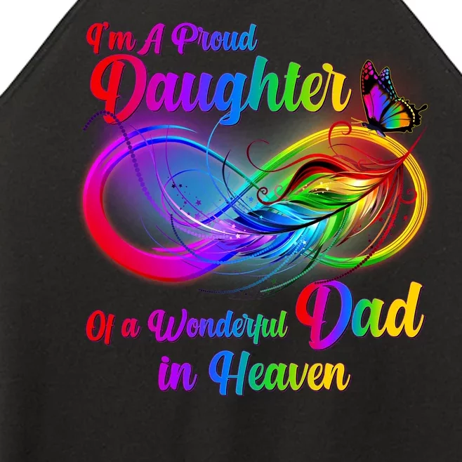 I'm A Proud Daughter Of A Wonder Dad In Heaven Women’s Perfect Tri Rocker Tank