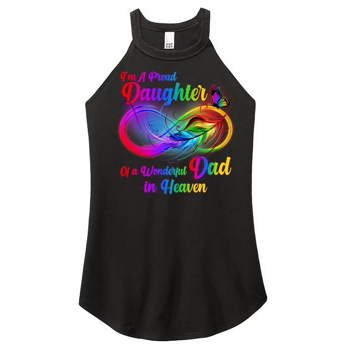 I'm A Proud Daughter Of A Wonder Dad In Heaven Women’s Perfect Tri Rocker Tank