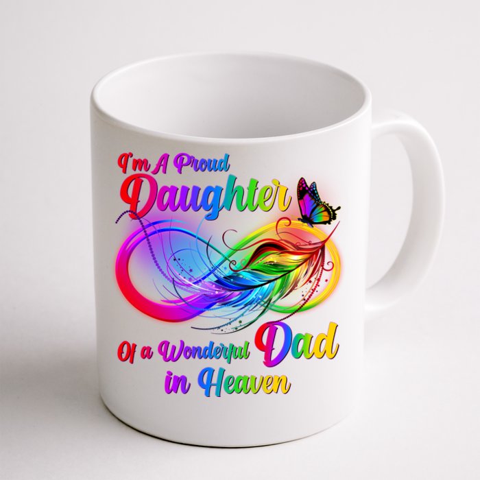 I'm A Proud Daughter Of A Wonder Dad In Heaven Front & Back Coffee Mug