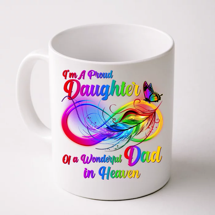 I'm A Proud Daughter Of A Wonder Dad In Heaven Front & Back Coffee Mug