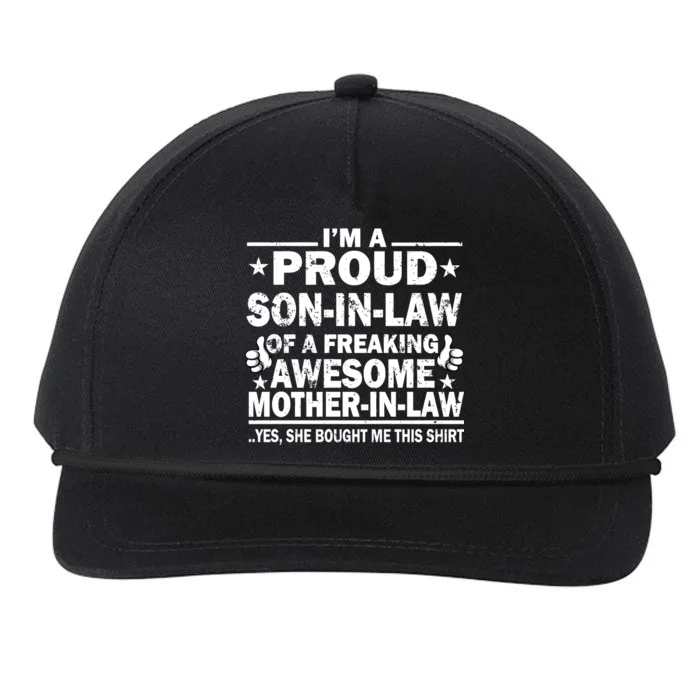 I'm A Proud Son In Law Of A Freaking Awesome Mother In Law Snapback Five-Panel Rope Hat