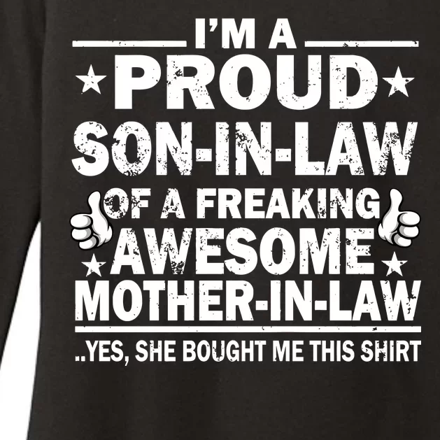 I'm A Proud Son In Law Of A Freaking Awesome Mother In Law Womens CVC Long Sleeve Shirt