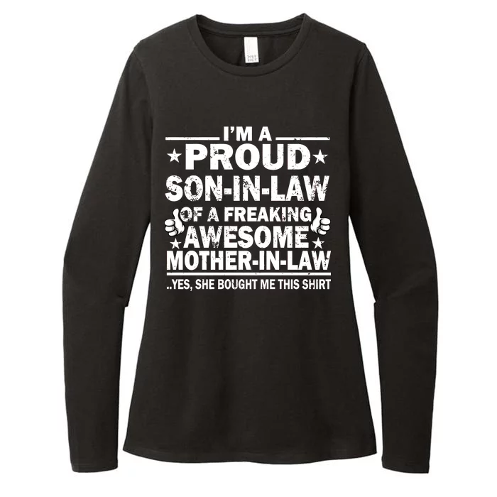 I'm A Proud Son In Law Of A Freaking Awesome Mother In Law Womens CVC Long Sleeve Shirt