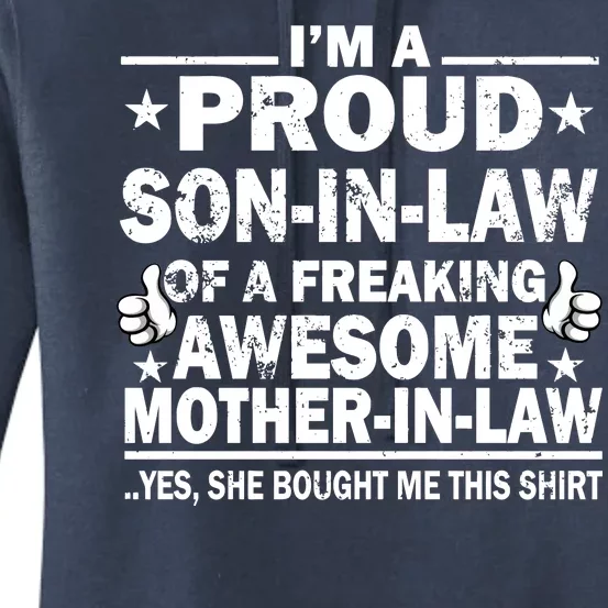 I'm A Proud Son In Law Of A Freaking Awesome Mother In Law Women's Pullover Hoodie