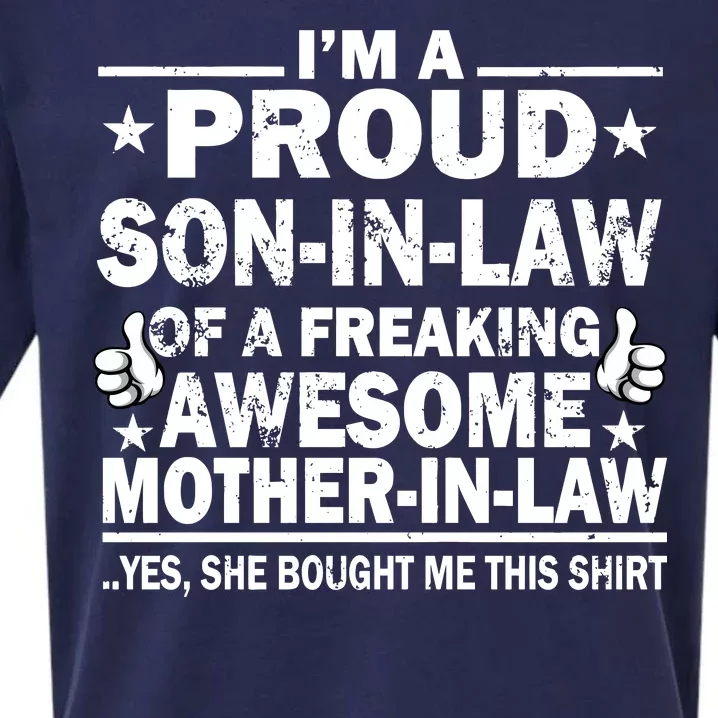 I'm A Proud Son In Law Of A Freaking Awesome Mother In Law Sueded Cloud Jersey T-Shirt