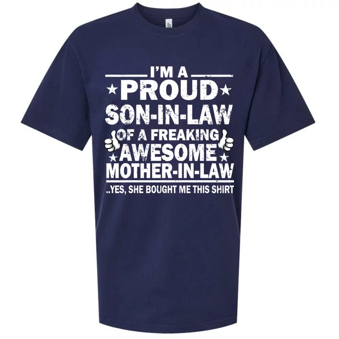 I'm A Proud Son In Law Of A Freaking Awesome Mother In Law Sueded Cloud Jersey T-Shirt