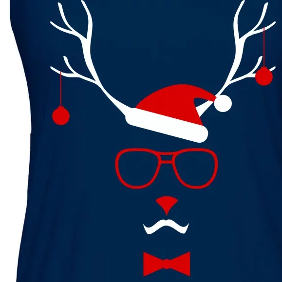 I'm A Reindeer Santa Hat Antlers Ladies Essential Flowy Tank