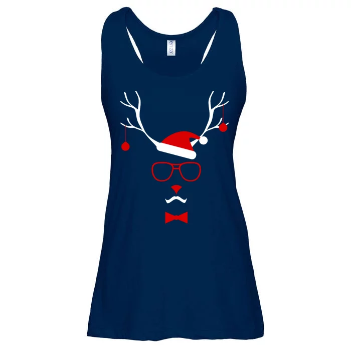 I'm A Reindeer Santa Hat Antlers Ladies Essential Flowy Tank