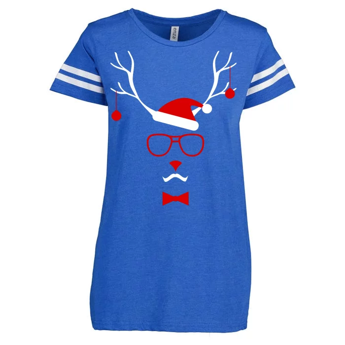 I'm A Reindeer Santa Hat Antlers Enza Ladies Jersey Football T-Shirt