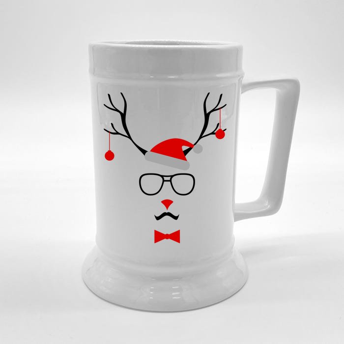 I'm A Reindeer Santa Hat Antlers Front & Back Beer Stein