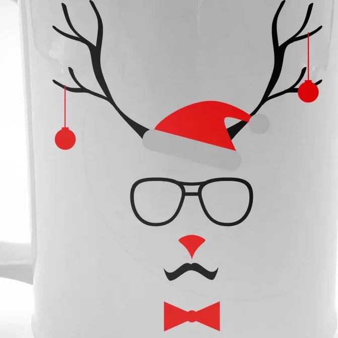 I'm A Reindeer Santa Hat Antlers Front & Back Beer Stein