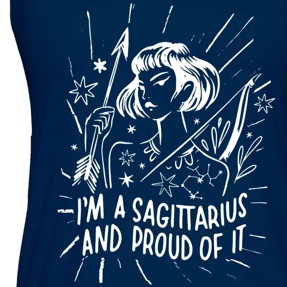 I'm A Sagittarius And Proud Of It Zodiac Birthday Ladies Essential Flowy Tank