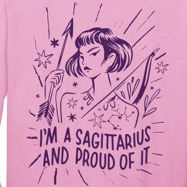 I'm A Sagittarius And Proud Of It Zodiac Birthday Long Sleeve Shirt