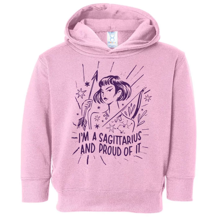 I'm A Sagittarius And Proud Of It Zodiac Birthday Toddler Hoodie