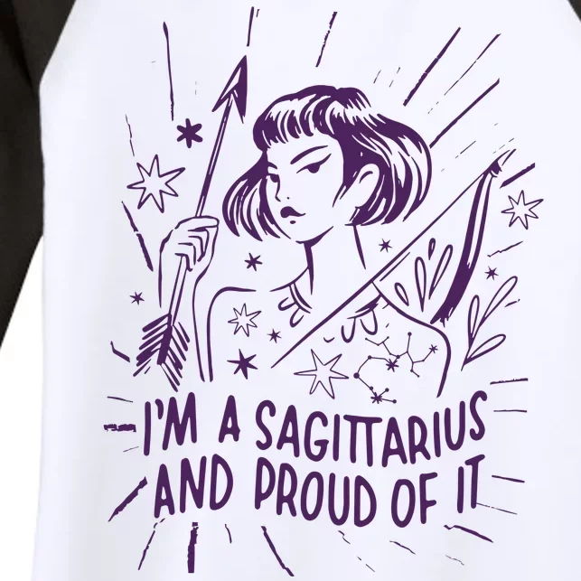 I'm A Sagittarius And Proud Of It Zodiac Birthday Women's Tri-Blend 3/4-Sleeve Raglan Shirt