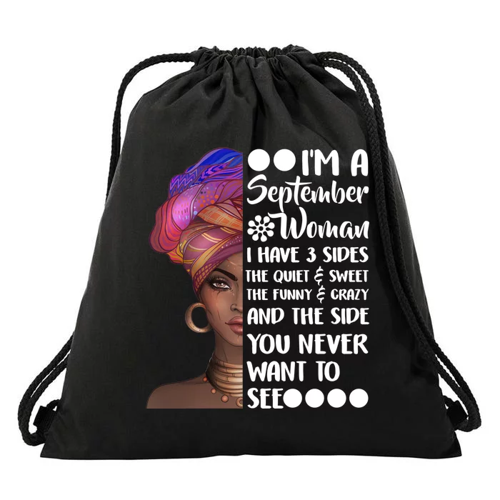 I'm a September Woman Drawstring Bag