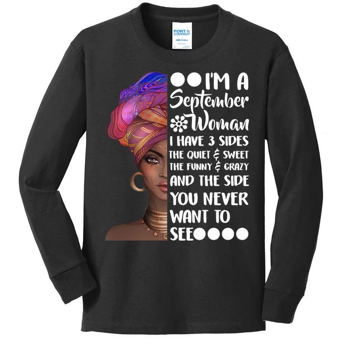 I'm a September Woman Kids Long Sleeve Shirt