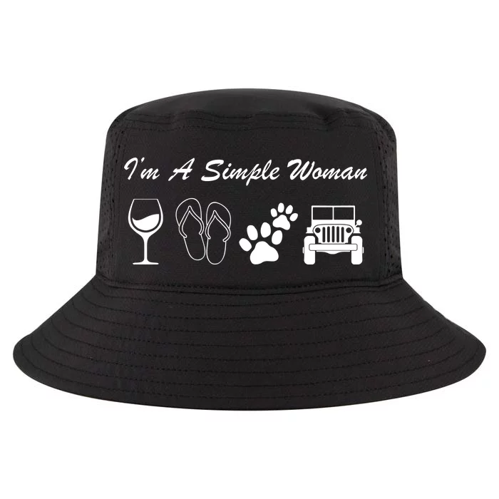 I'm A Simple Woman Living A Simple Life Cool Comfort Performance Bucket Hat