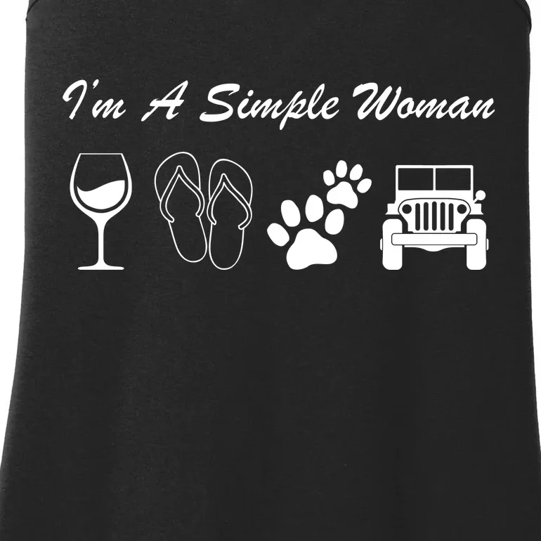 I'm A Simple Woman Living A Simple Life Ladies Essential Tank