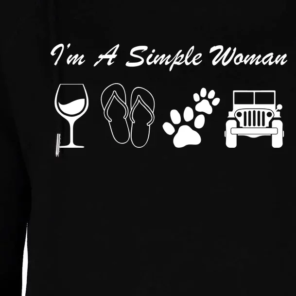 I'm A Simple Woman Living A Simple Life Womens Funnel Neck Pullover Hood