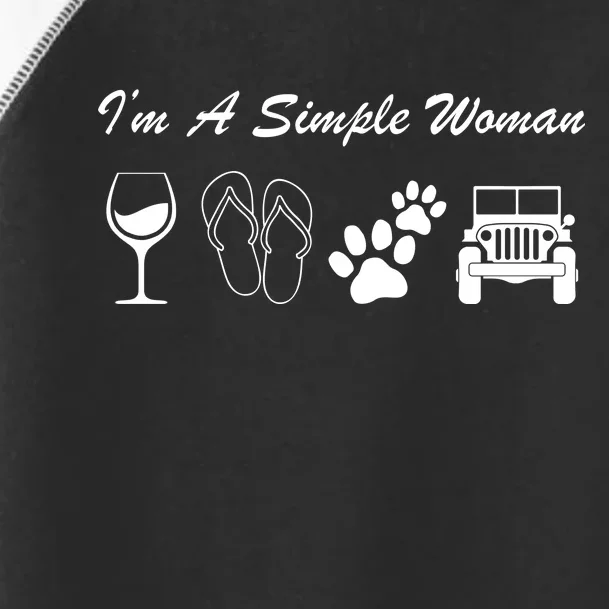 I'm A Simple Woman Living A Simple Life Toddler Fine Jersey T-Shirt