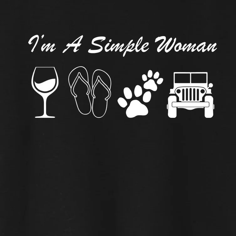 I'm A Simple Woman Living A Simple Life Women's Crop Top Tee