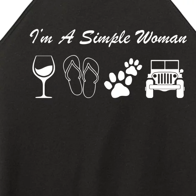 I'm A Simple Woman Living A Simple Life Women’s Perfect Tri Rocker Tank