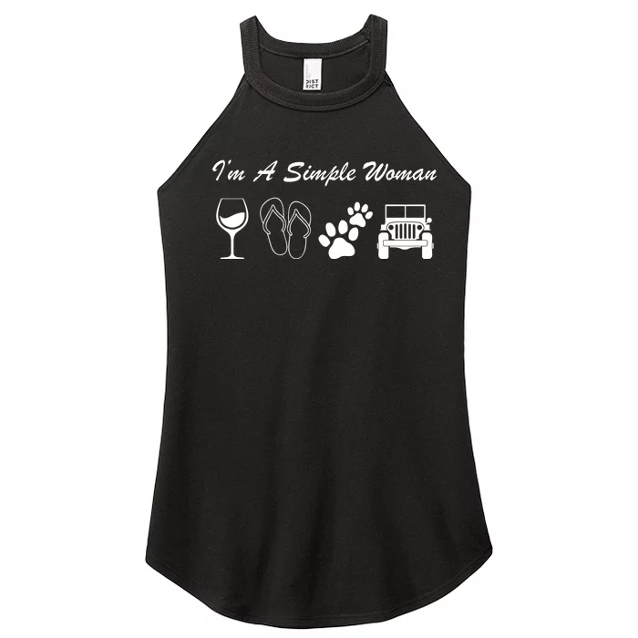 I'm A Simple Woman Living A Simple Life Women’s Perfect Tri Rocker Tank