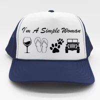 I Am A Simple Man I Like Fishing And Believe In Jesus Trucker Hat
