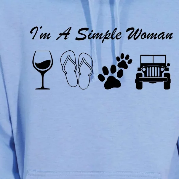 I'm A Simple Woman Living A Simple Life Unisex Surf Hoodie