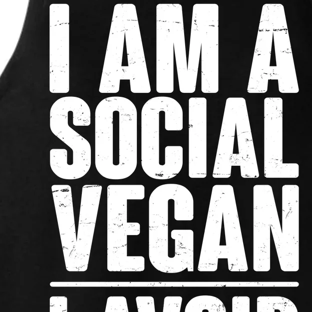 I'm A Social Vegan I Avoid Meet Ladies Tri-Blend Wicking Tank