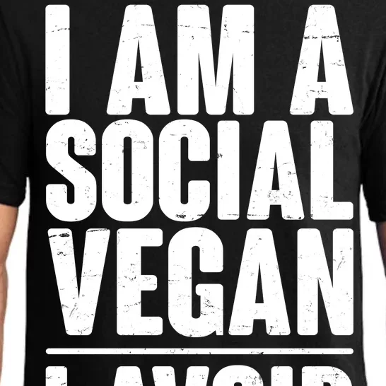 I'm A Social Vegan I Avoid Meet Pajama Set