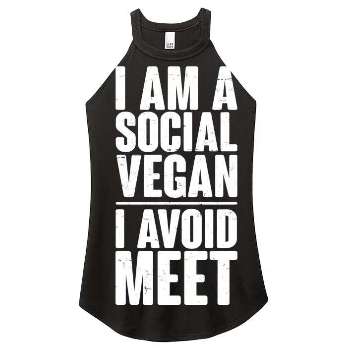 I'm A Social Vegan I Avoid Meet Women’s Perfect Tri Rocker Tank