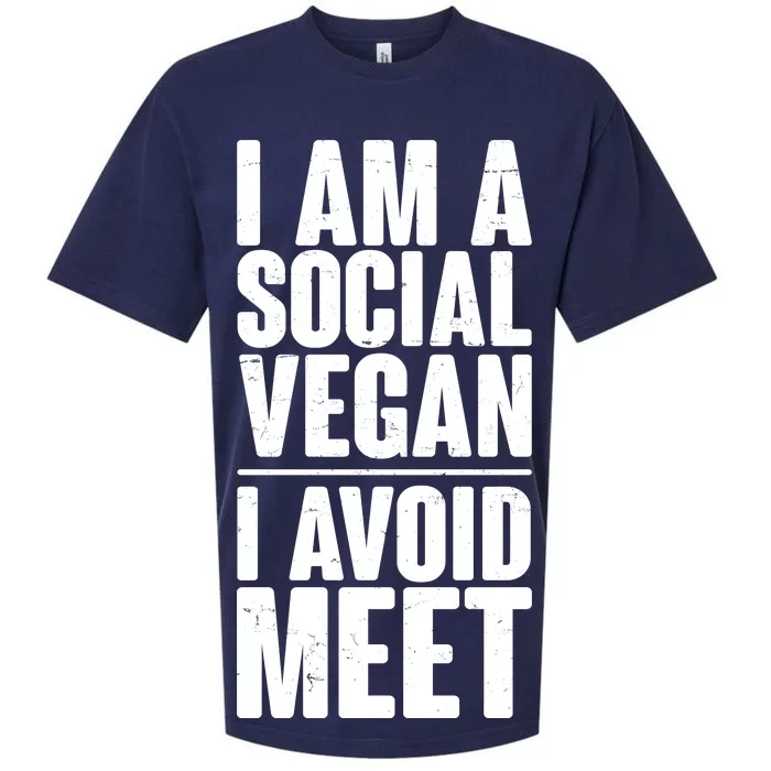 I'm A Social Vegan I Avoid Meet Sueded Cloud Jersey T-Shirt