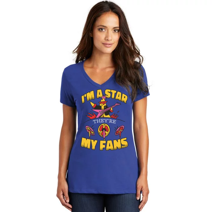 I'm A Star They're My Fans TV Show Spoof Women's V-Neck T-Shirt