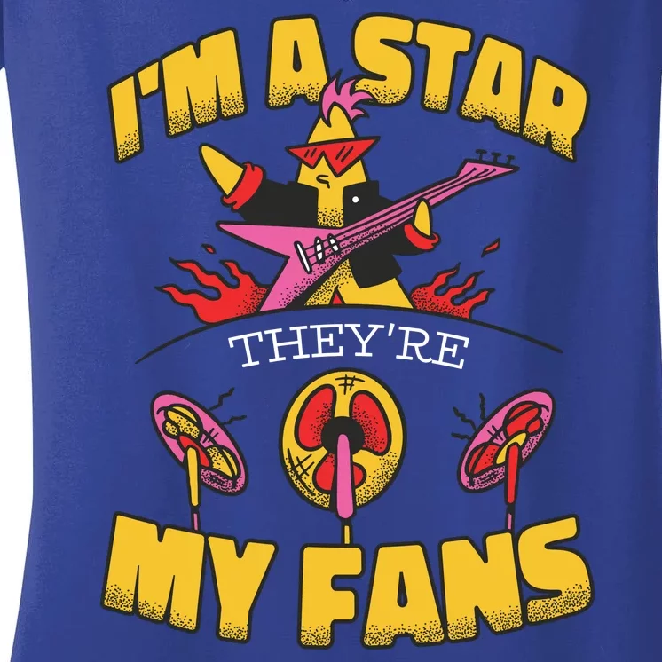 I'm A Star They're My Fans TV Show Spoof Women's V-Neck T-Shirt