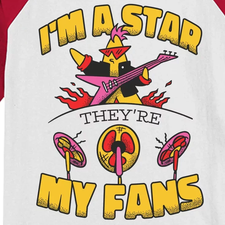 I'm A Star They're My Fans TV Show Spoof Kids Colorblock Raglan Jersey