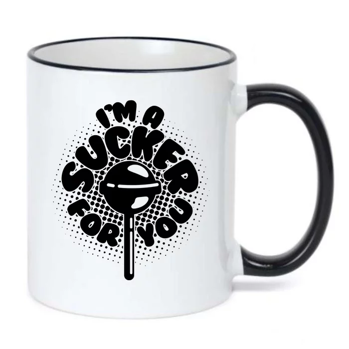 I'm A Sucker For You Black Color Changing Mug